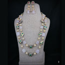 FS Collection Gold Plated Austrian Stone Long Necklace Set