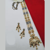 FS Collection Gold Plated Kundan Stone And Meenakari Manglasutra