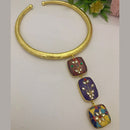 FS Collection Gold Plated Kundan Stone Necklace