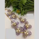 FS Collection Gold Plated Pearls Antique Necklace Set