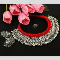 FS Collection Oxidised Plated Necklace Set
