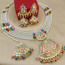 FS Collection Gold Plated Pearl Necklace Set