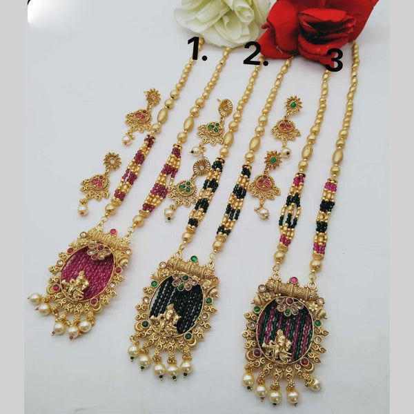 FS Collection Gold Plated Long Necklace Set (1 Piece Only Assorted Design)