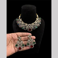 FS Collection Gold Plated Crystal Stone Necklace Set