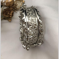 FS Collection Oxidised Plated Openable Bangle