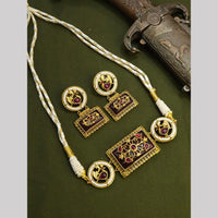 FS Collections Gold Plated Kundan Stone And Beads Choker Necklace Set