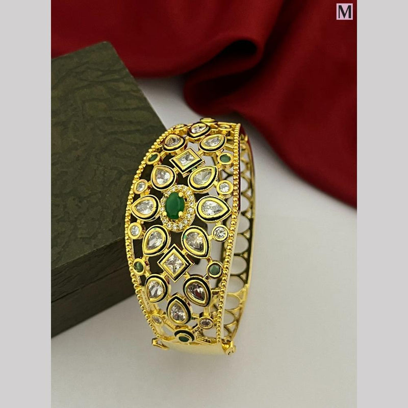 FS Collection Gold Plated Pota Stone Bracelet