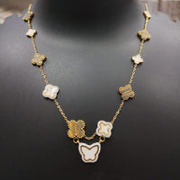 FS Collection Gold Plated Butterfly Shape Chain