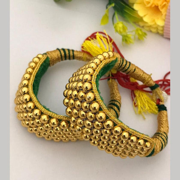 FS Collection Gold Plated Rajasthani Ponchi Bajuband and Armlets