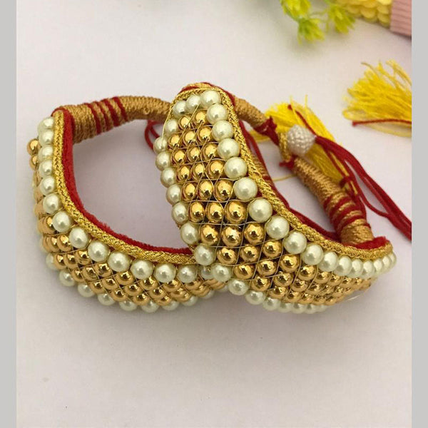 FS Collection Gold Plated Rajasthani Ponchi Bajuband and Armlets