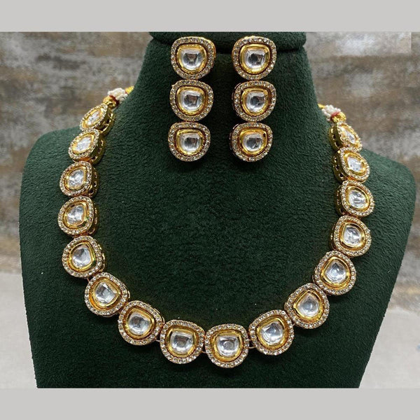 FS Collection Gold Plated Crystal Stone Necklace Set