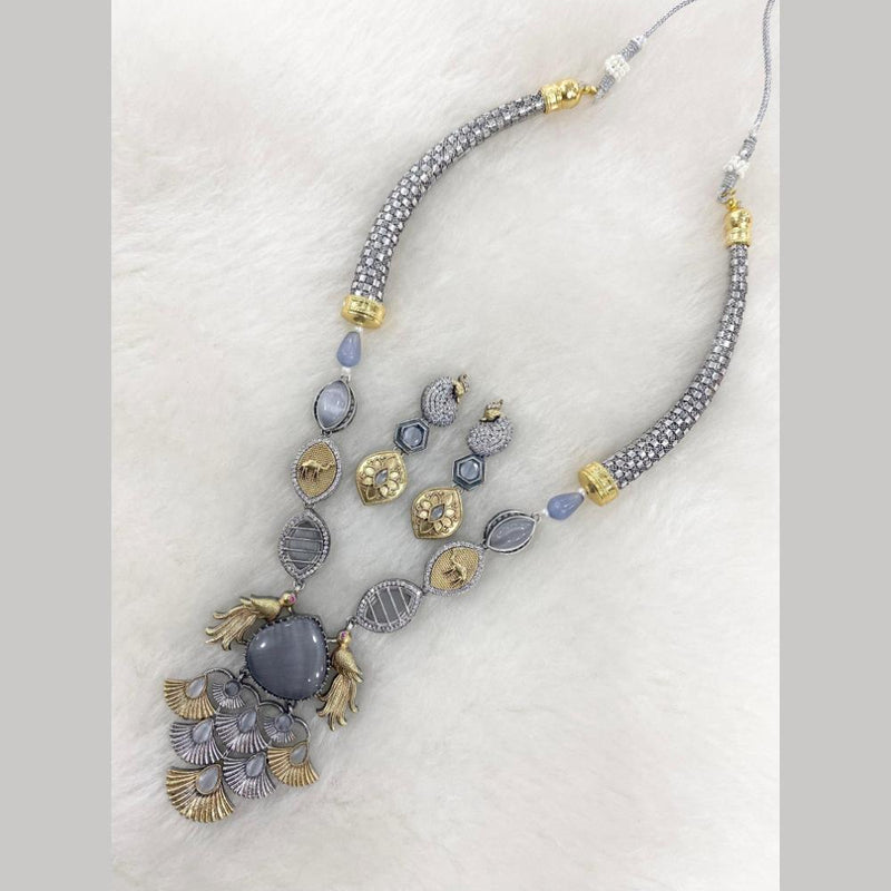 FS Collection 2 Tone  Pota Stone Necklace Set