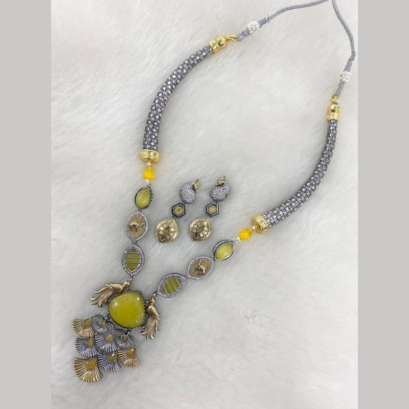 FS Collection 2 Tone  Pota Stone Necklace Set