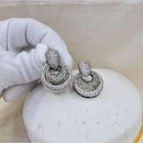 FS Collection Silver Plated Austrian Stone Dangler Earrings