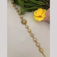 FS Collection Gold Plated Kundan Stone And Pearls Sheeshphool