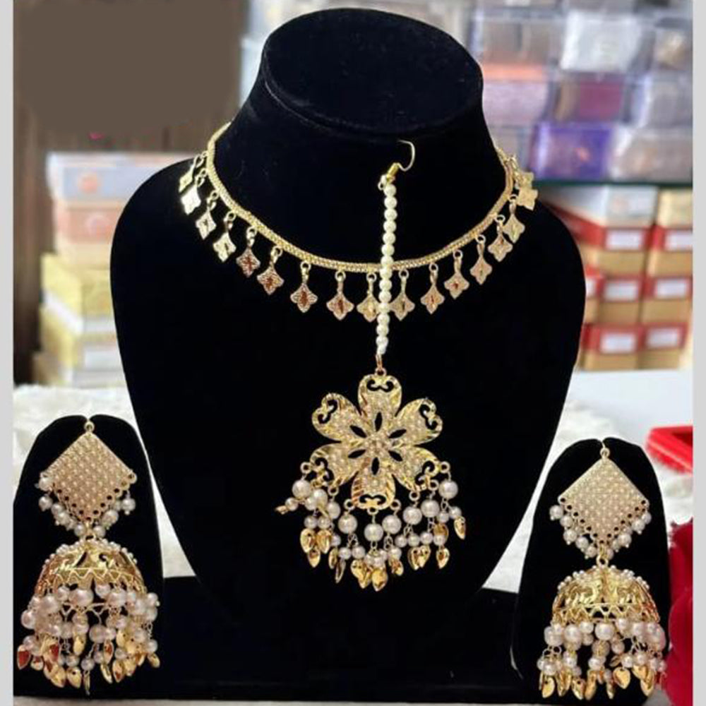 FS Collection Gold Plated Beads Necklace Set