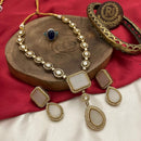 FS Collection Gold Plated Crystal Stone Necklace Set
