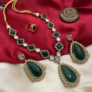FS Collection Gold Plated Crystal Stone Necklace Set