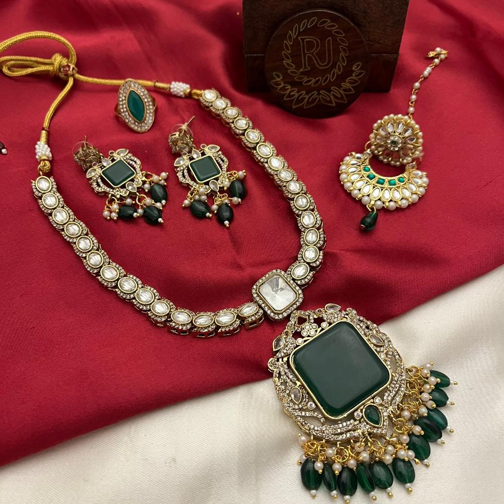 FS Collection Gold Plated Necklace Set