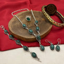 FS Collection Silver Plated Necklace Set