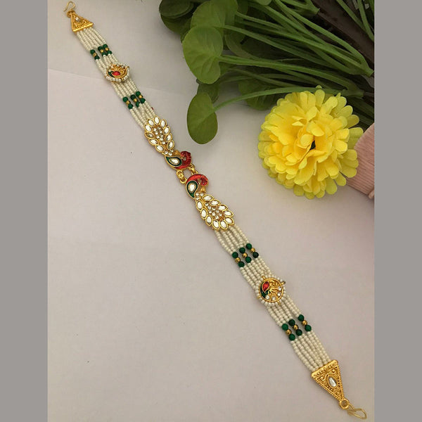 FS Collection Gold Plated Austrian Stone Temple Choker Necklace Set