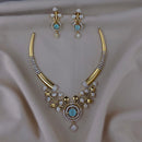 FS Collection Gold Plated Austrian Stone Necklace Set
