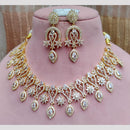 FS Collection Gold Plated American Diamond Necklace Set