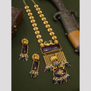 FS Collection Gold Plated Pota Stone And Beads Necklace Set