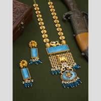 FS Collection Gold Plated Pota Stone And Beads Necklace Set