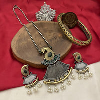 FS Collection Oxidised Plated Necklace Set