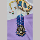 FS Collection Gold Plated Austrian Stone And Beads Long Necklace Set