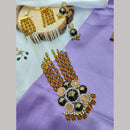 FS Collection Gold Plated Austrian Stone And Beads Long Necklace Set