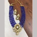 FS Collection Gold Plated Kundan Stone And Beads Necklace Set