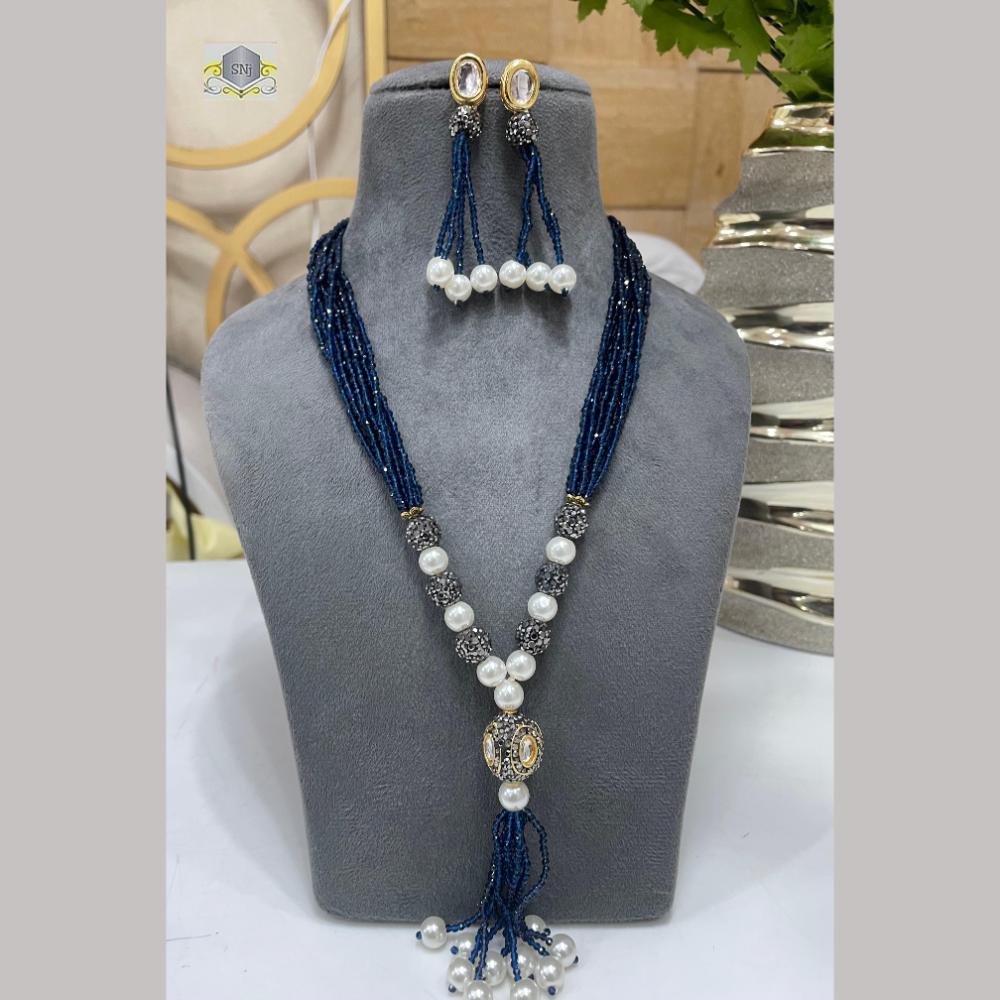 FS Collection Austrian Stone And Beads Long Necklace Set
