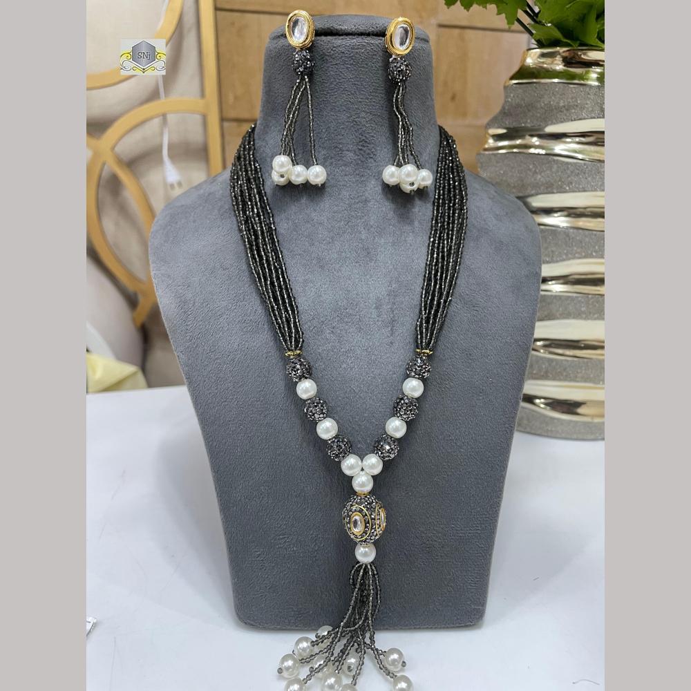FS Collection Austrian Stone And Beads Long Necklace Set