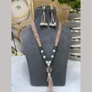 FS Collection Austrian Stone And Beads Long Necklace Set