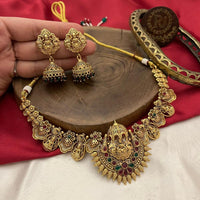 FS Collection Traditional Pota Stone And Temple Necklace Set