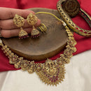 FS Collection Traditional Pota Stone And Temple Necklace Set