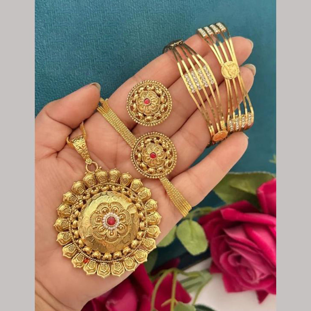 FS Collection Gold Plated Ethnic Jewelry Combo for Women