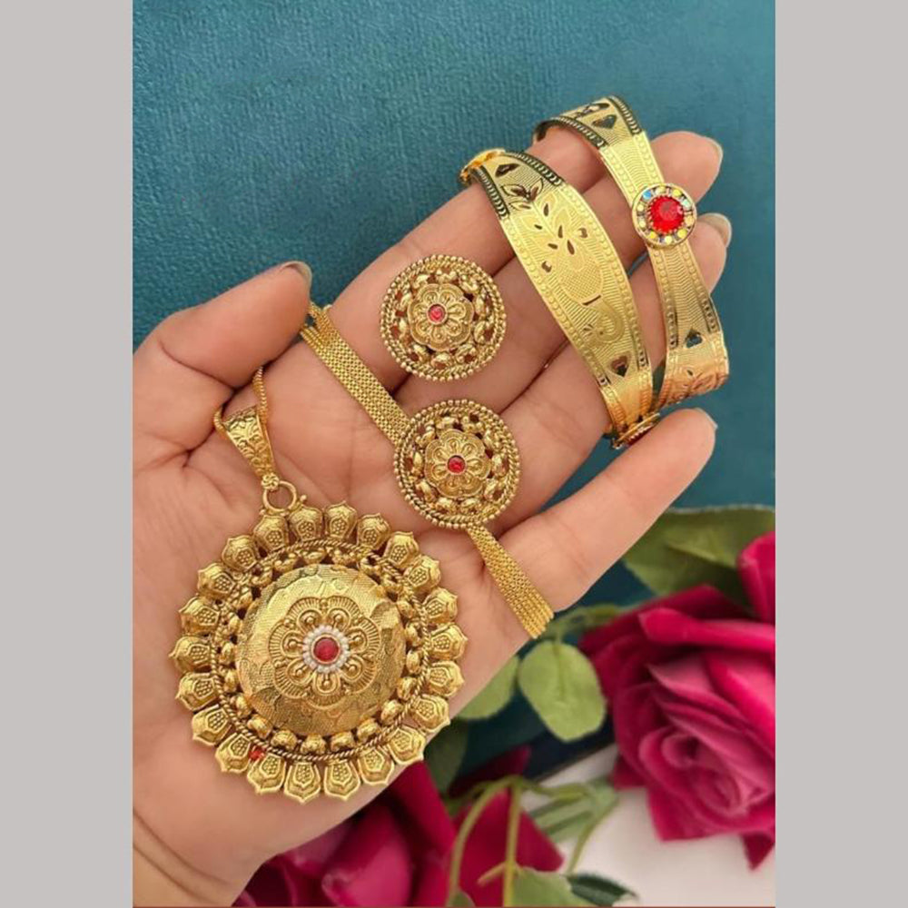 FS Collection Gold Plated Ethnic Jewelry Combo for Women