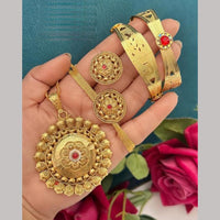 FS Collection Gold Plated Pota Stone Jewelry Combo