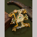FS Collection Gold Tone Indian Pota Stone Bracelet