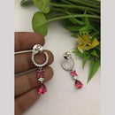 FS Collection Silver-Plated Dangler Earrings with Sparkling American Diamonds