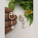 FS Collection Glamorous Gold-Plated with Brilliant American Diamonds Dangler Earrings