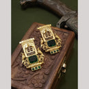 FS Collection Gold-Plated Crystal & Birds Nature-Inspired Elegance Dangler Earrings