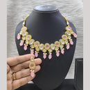 FS Collection Luxury Gold Plated Necklace Set with Sparkling Crystals & Beads