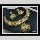 FS Collection Royal Gold Plated Necklace Set with Pota Beads and Pearls