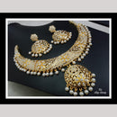 FS Collection Royal Gold Plated Necklace Set with Pota Beads and Pearls