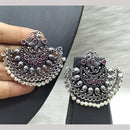 FS Collection Oxidised Plated Pota Stone And Pearl Embellishments Dangler Earrings
