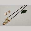FS Collection Gold Plated Traditional Kundan With Meenakari Mangalsutra Work 